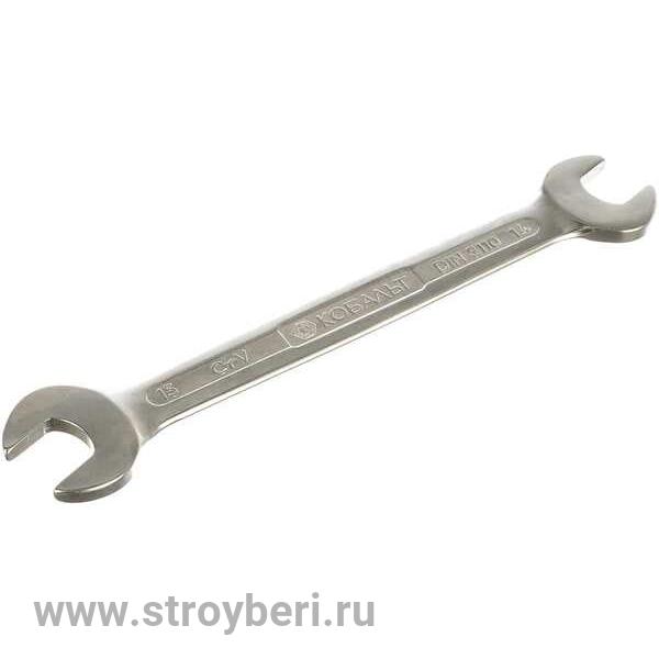 248-092 Ключ рожковый КОБАЛЬТ 14 x 15 мм Cr-V (1 шт.) подвес