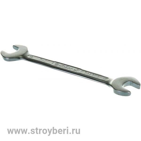 248-122 Ключ рожковый КОБАЛЬТ 17 x 19 мм Cr-V (1 шт.) подвес