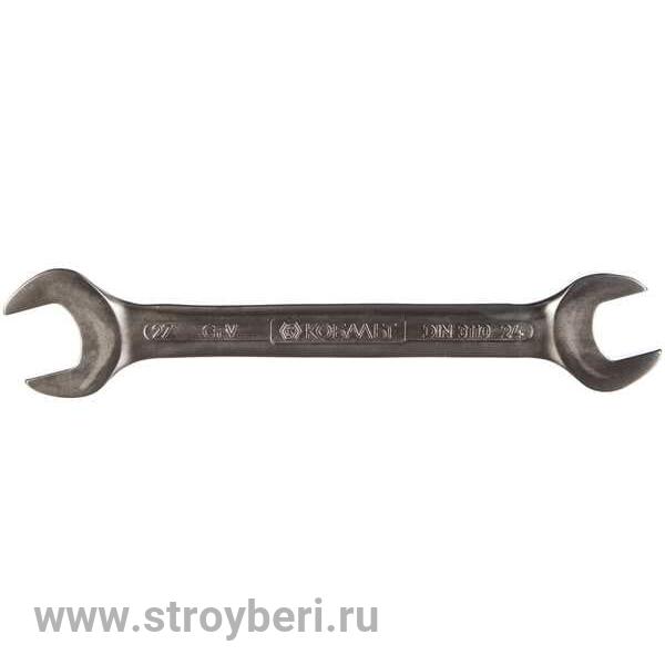248-153 Ключ рожковый КОБАЛЬТ 24 x 27 мм Cr-V (1 шт.) подвес