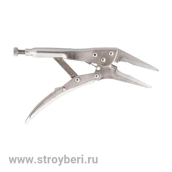 244-254 Клещи зажимные КОБАЛЬТ удлиненные губки, 225 мм, (1 шт.) подвес