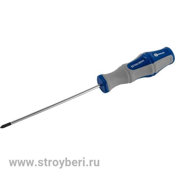 646-324 Отвертка Ultra Grip КОБАЛЬТ PH-0 х 100 мм CR-V, двухкомпонентная рукоятка (1 шт.) подвес