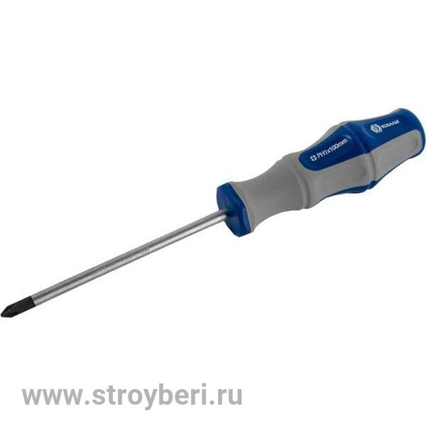 646-331 Отвертка Ultra Grip КОБАЛЬТ PH-1 х 100 мм CR-V, двухкомпонентная рукоятка (1 шт.) подвес