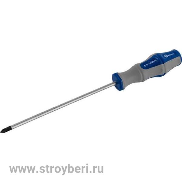 646-348 Отвертка Ultra Grip КОБАЛЬТ PH-1 х 150 мм CR-V, двухкомпонентная рукоятка (1 шт.) подвес