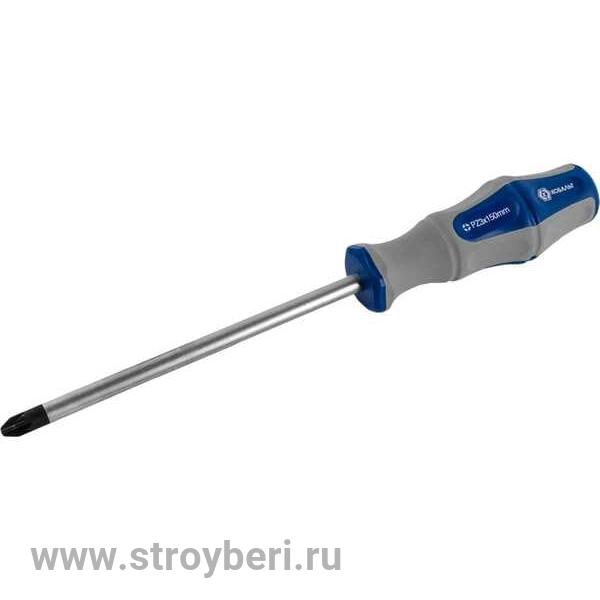 646-423 Отвертка Ultra Grip КОБАЛЬТ PZ-3 х 150 мм CR-V, двухкомпонентная рукоятка (1 шт.) подвес