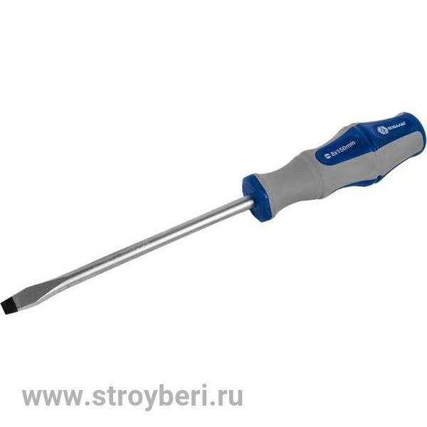 646-294 Отвертка Ultra Grip КОБАЛЬТ SL 8,0 х 150 мм CR-V, двухкомпонентная рукоятка (1 шт.) подвес