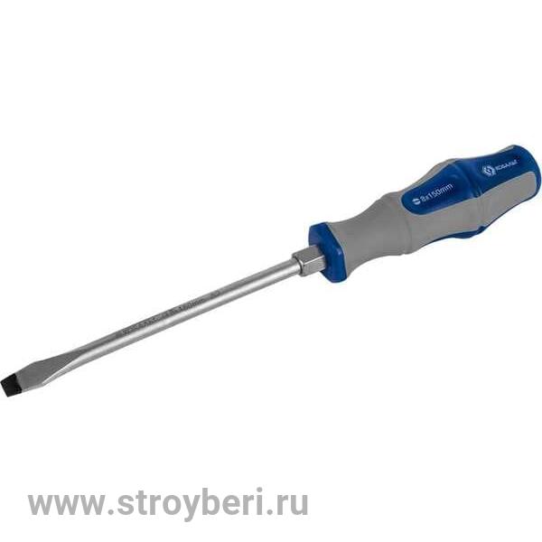 646-560 Отвертка ударная КОБАЛЬТ Ultra Grip SL 8,0x150 мм S2, двухкомпонентная рукоятка (1 шт.) подв