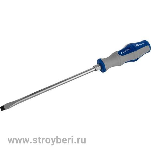 646-577 Отвертка ударная КОБАЛЬТ Ultra Grip SL 8,0x200 мм S2, двухкомпонентная рукоятка (1 шт.) подв