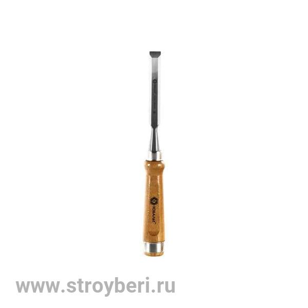 245-756 Стамеска плоская КОБАЛЬТ 16 х 140 мм, CR-V, деревянная рукоятка (1 шт.)  подвес