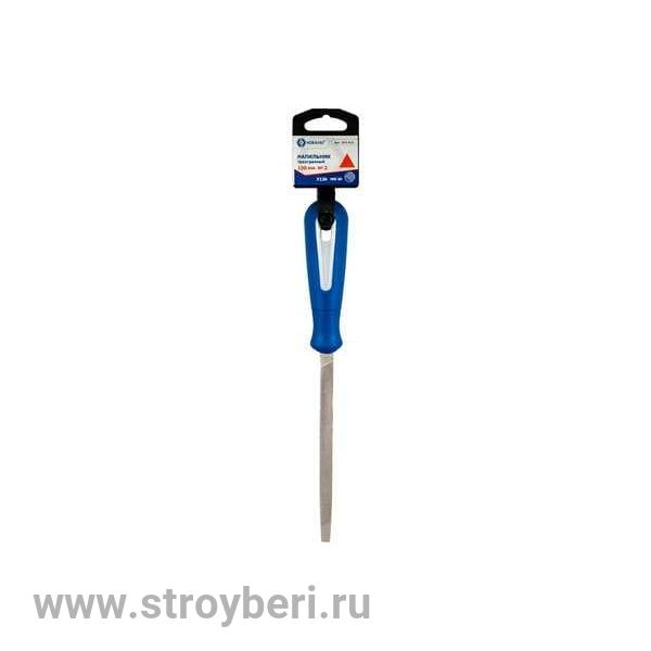 247-415 Напильник трехгранный КОБАЛЬТ для заточки ножовок, двухкомпонентная рукоятка, 150мм, подвес