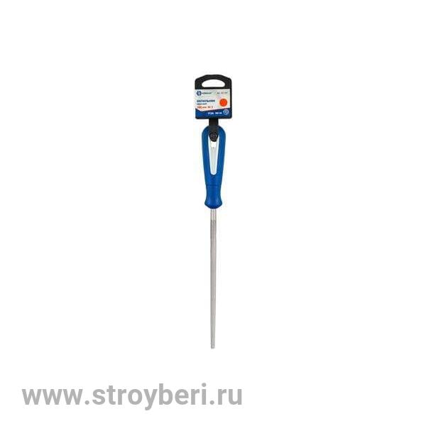 247-637 Напильник круглый КОБАЛЬТ двухкомпонентная рукоятка, № 2, 200мм, подвес