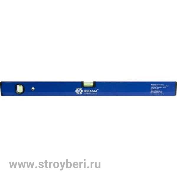 242-939 Уровень строительный КОБАЛЬТ Оптима, 600 мм, профиль 20 x 49 мм, 2 глазка, точность 1 мм/м