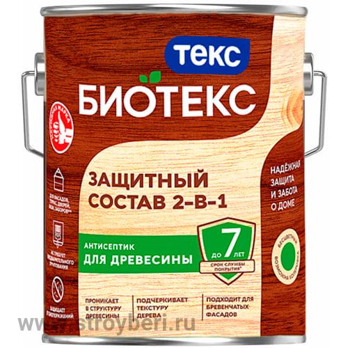 Защитный Состав 2-в-1 БИОТЕКС беленый дуб 2.7л