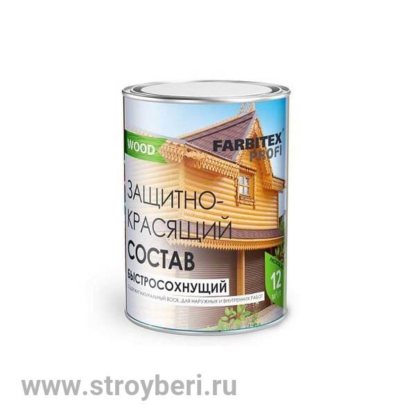 Состав защитно-красящий для древесины быстросохнущий Белый (0.75 л) FARBITEX ПРОФИ WOOD