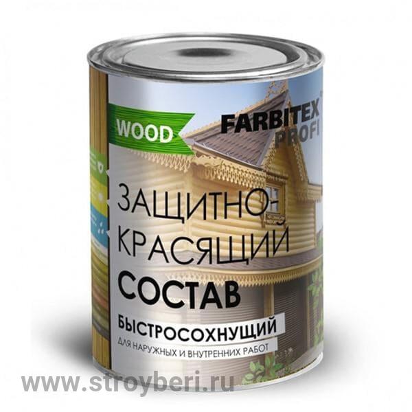 Состав защитно-красящий для древесины быстросохнущий Орех (0.75 л) FARBITEX ПРОФИ WOOD
