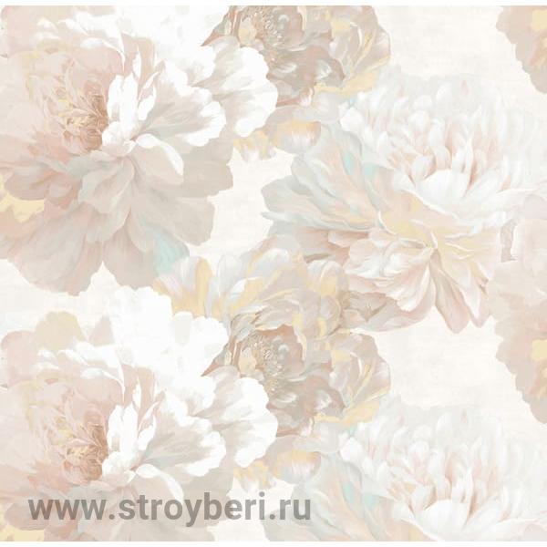 281756 обои Victoria Stenova / Kamilla мотив беж с оранж.цветами, , Рул.