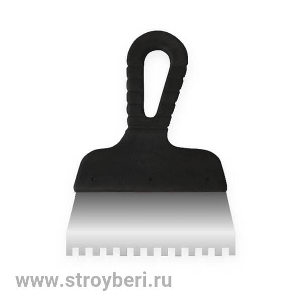 311-3200 Шпатель DECOR 200 мм, 0,45 мм, зуб 4*4 мм, пласт. ручка, нерж. сталь (30шт/150шт)