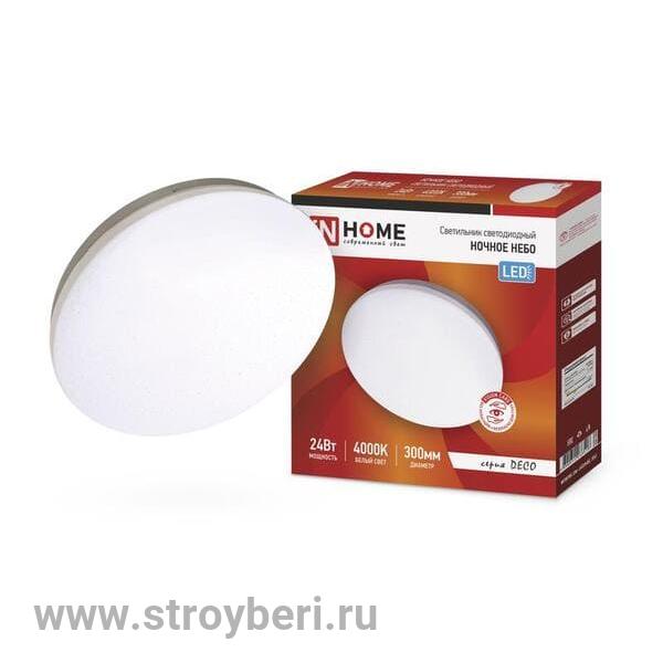 IN HOME Светильник светодиодный серии DECO 24Вт 230В 4000К 1560лм 300х55мм НОЧНОЕ НЕБО