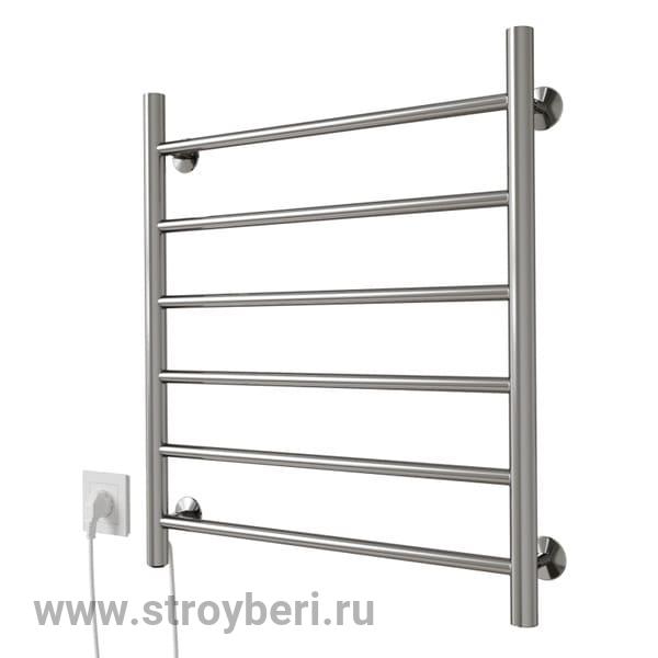 Полотенцесушитель электрический ЛЦ 60х50 6 перекл ПРЯМОЙ левый (кнопочный выкл, 255 Вт) ZOX