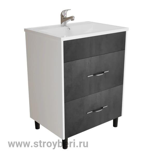 Тумба д/ванной 'ЭТЬЕН-90'  под раковину Нелли-90 (MIXLINE) (ПВХ)