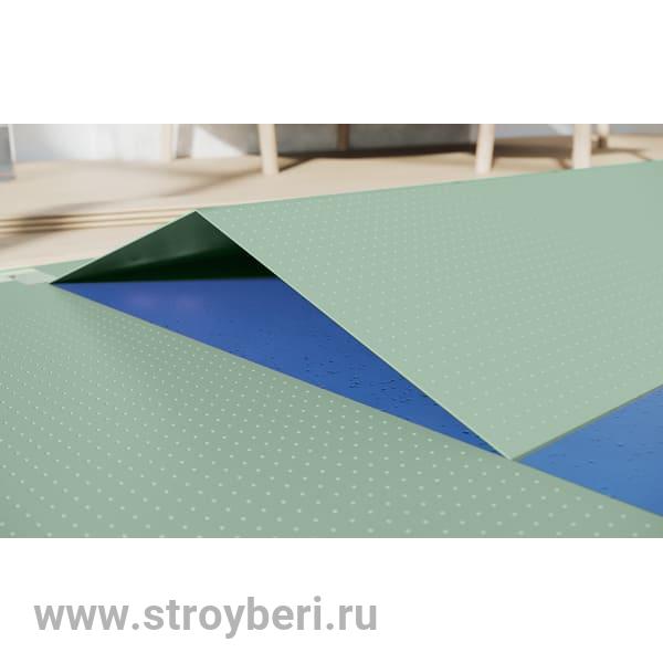 Подложка гармошка 1.5мм SOLID 10.5 перфорир.для теплых водяных полов под LVT,SPC,WPC Зеленая