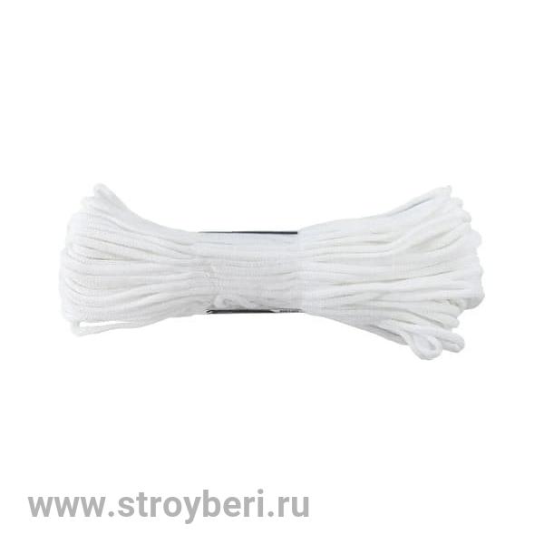 8001303 Шнур вязаный хозяйственный полиэфирый Ф4 мм (25 м) 2,6 ктекс; 120 кгс