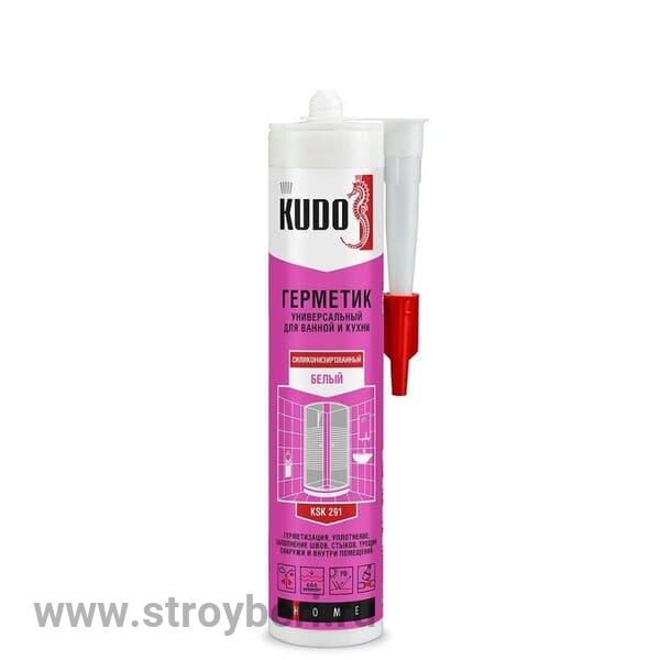 KSK-291 Герметик KUDО универсальный силиконизированный д/ванной и кухни белый 280 мл Д