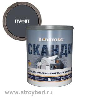 Акватекс СКАНДИ кроющий антисептик Графит 0.75л