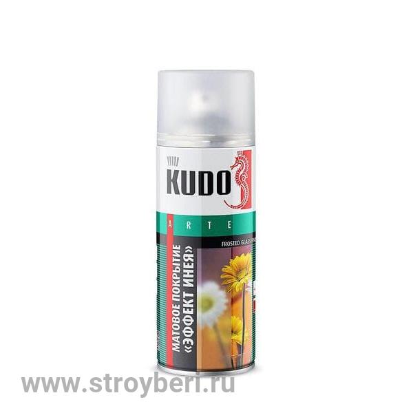 KU-9032 Декоративное покрытие для стекла КУДО 'Эффект инея' голубой 0.52л