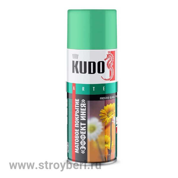 KU-9033 Декоративное покрытие для стекла КУДО 'Эффект инея' зеленый 0.52л