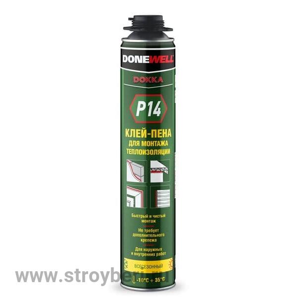 DPP10UAPS Клей-пена DONEWELL P14 для монтажа теплоиз. плит полиуретан. проф. всесезон. 1000мл