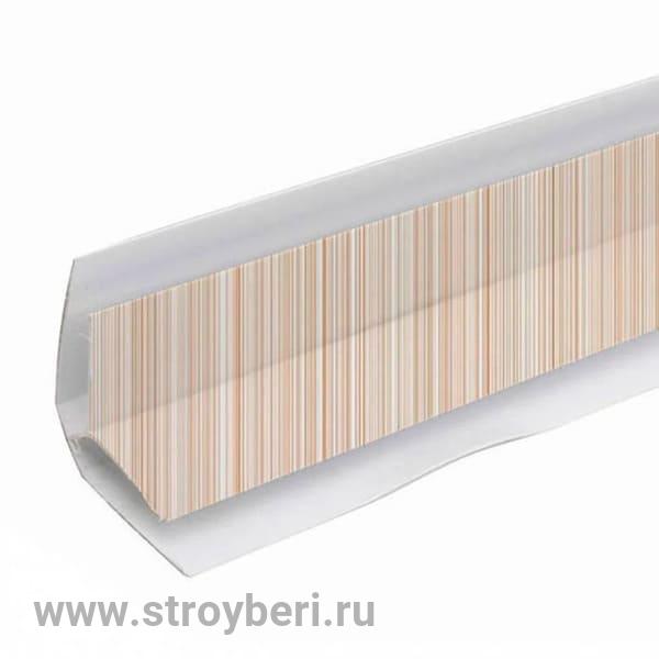 Угол внутренний для панелей 8мм 2,7м 'Идеал Ламини', 501 Рипс персик