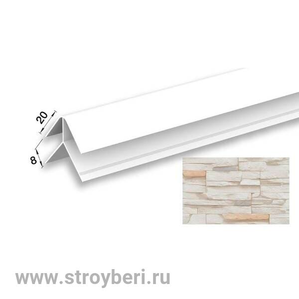 Угол наружный для панелей 8мм 2,7м 'Идеал Ламини', 183 Сланец светло-бежевый