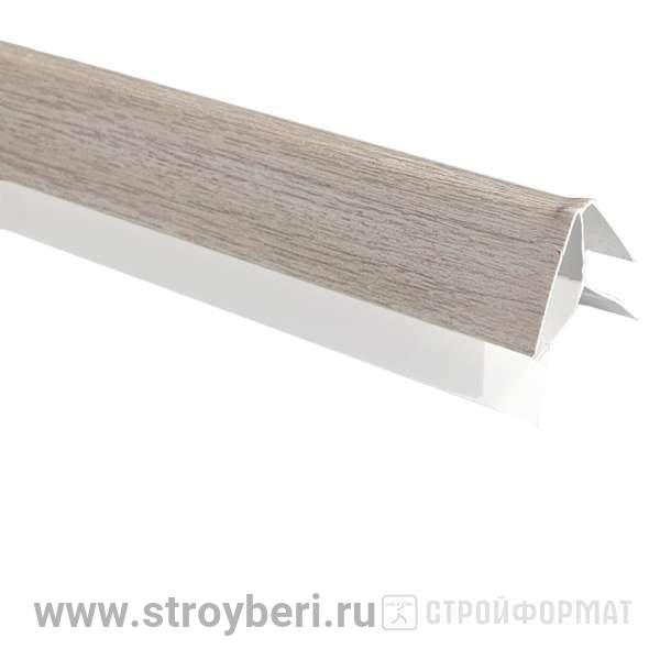 Угол наружный для панелей 8мм 2,7м 'Идеал Ламини', 501 Рипс персик