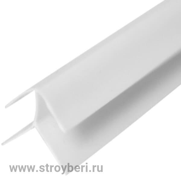 Угол наружный для панелей 8мм 3,0м 'Идеал Ламини', 001-G Белый глянцевый