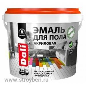 DALI Эмаль для пола акриловая орех 0.9кг