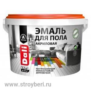 DALI Эмаль для пола акриловая красное дерево 2.2кг