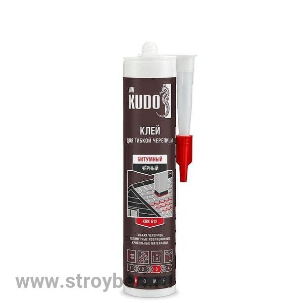 KBK-612 Клей KUDO HOME битумный для гибкой кровли, черный, 280 мл
