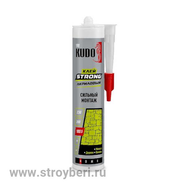 KBK-341 Клей KUDO HOME Strong для сильного монтажа, на акриловой основе, белый, 280 мл