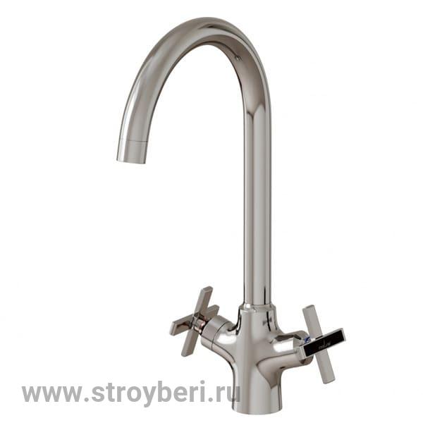 Смеситель для кухни 1/2 кер. MIXLINE ML37-032 'Cross' высокий излив