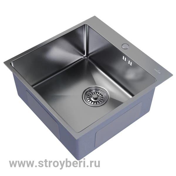 547229 Мойка настол.монтаж 50х50 (3,0) вып 3 1/2 MIXLINE PRO 20см с сифоном (сатин)