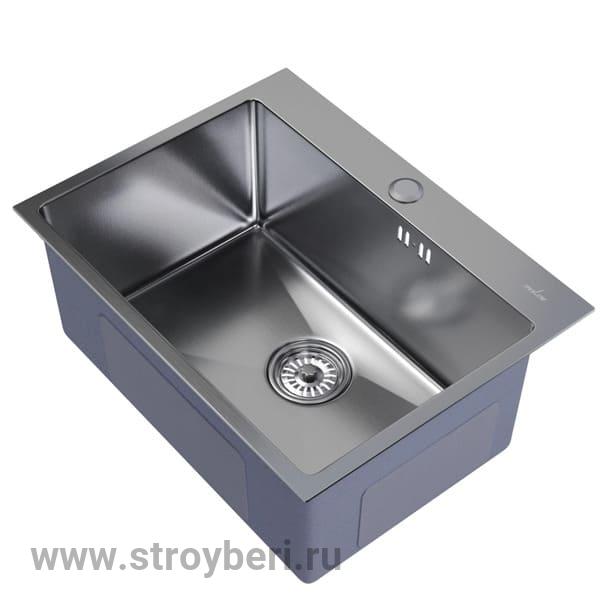 547235 Мойка настол.монтаж 60х45 (3,0) вып 3 1/2 MIXLINE PRO 22см с сифоном(сатин)