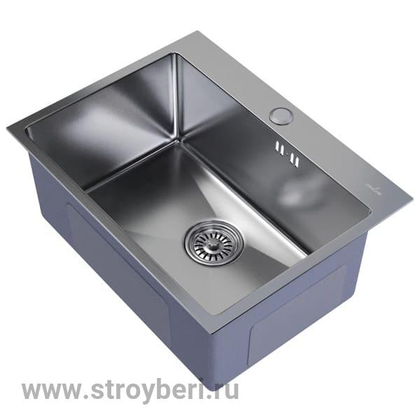 547233 Мойка настол.монтаж 53х43 (3,0) вып 3 1/2 MIXLINE PRO 22см с сифоном (сатин)