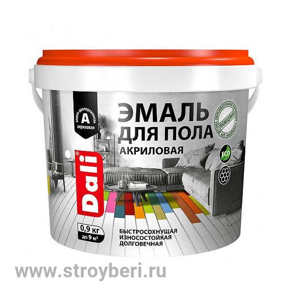 DALI Эмаль для пола акриловая дуб 0.9кг