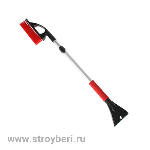Щетка для уборки снега+скребок телескопичсская ручка 78- 115см 775-135