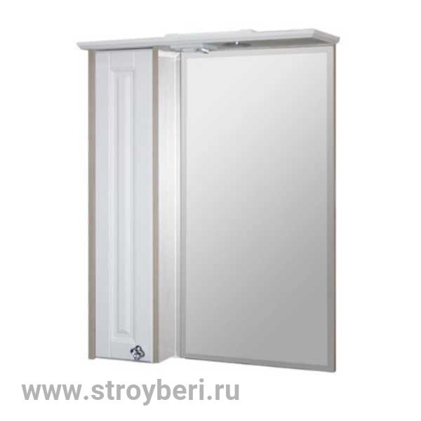 Зеркальный шкаф 'ВЕРСАЛЬ-62' белое дерево левый с подсветкой(ПВХ)