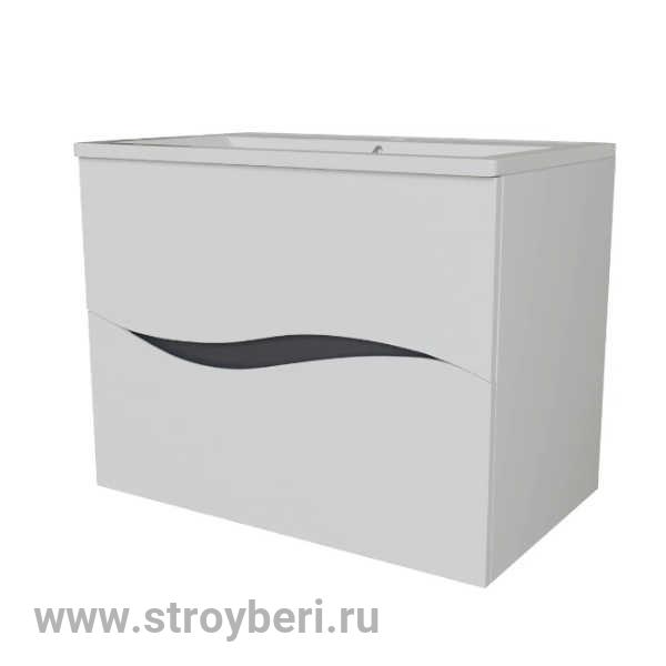 Тумба д/ванной 'Лайф-70' подвесная под раковину Марго-70 (MIXLINE) (ПВХ)