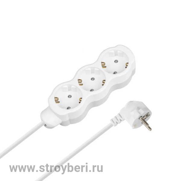 SQ1303-4026 Удлинитель бытовой 'Люкс' 3 гнезда, 3 м, с/з, с з/ш, ПВС 3х1 мм2, 16 А, 250 В, 3500 Вт T