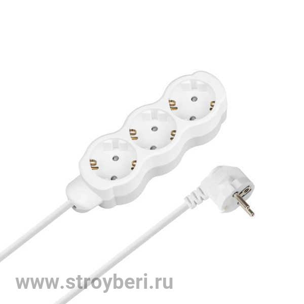 SQ1303-4018 Удлинитель бытовой 'Люкс' 3 гнезда, 5 м, с/з, с з/ш, ПВС 3х0,75 мм2, 10 А, 250 В, 2400 В