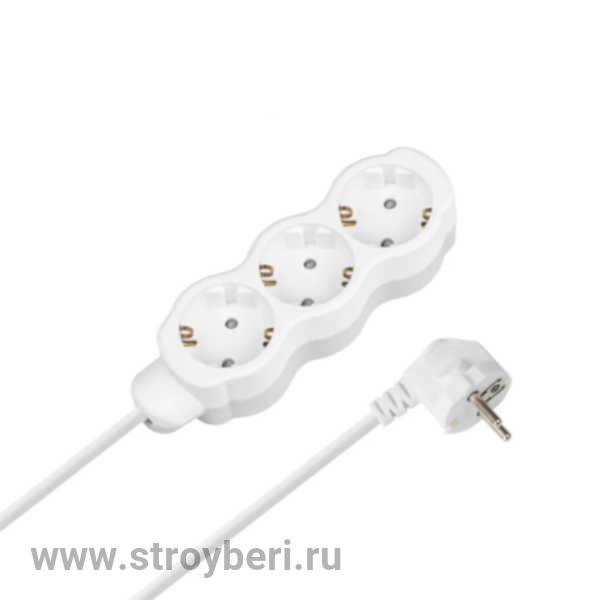 SQ1303-4027 Удлинитель бытовой 'Люкс' 3 гнезда, 5 м, с/з, с з/ш, ПВС 3х1 мм2, 16 А, 250 В, 3500 Вт T