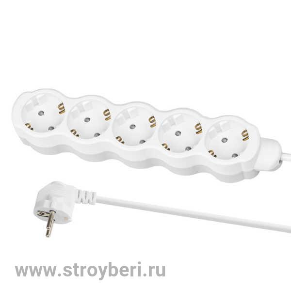 SQ1303-4036 Удлинитель бытовой 'Люкс' 5 гнезд, 3 м, с/з, с з/ш, ПВС 3х1 мм2, 16 А, 250 В, 3500 Вт TD